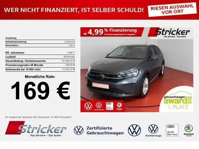 Volkswagen Taigo Life 1.0TSI 207,-ohne Anzahlung ACC Light Assist