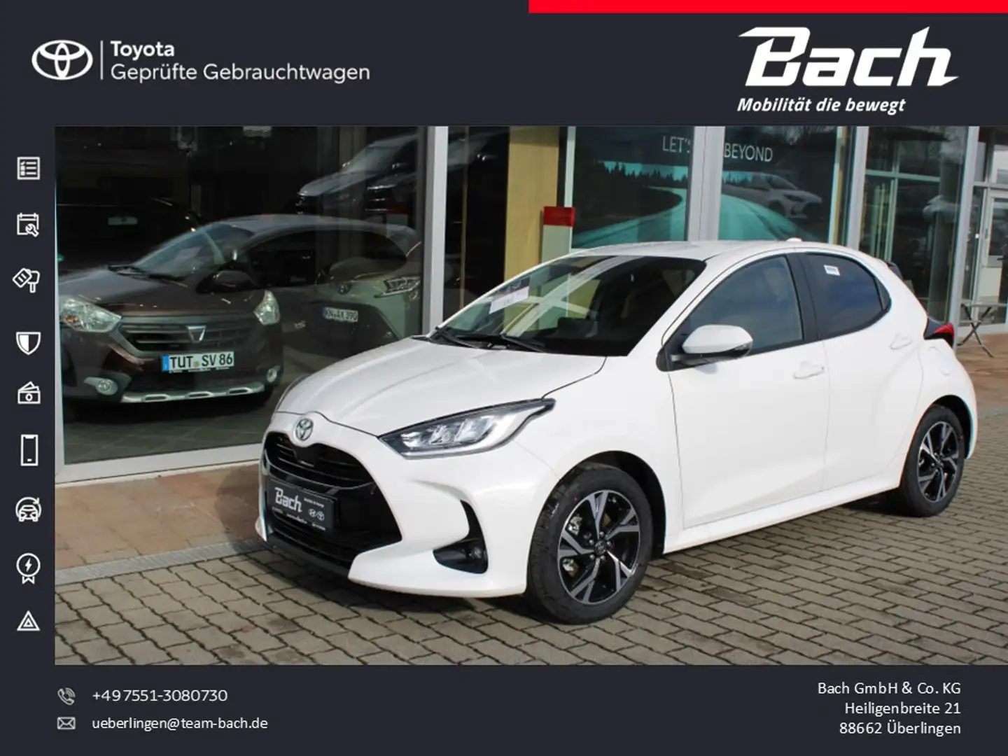 Toyota Yaris 1,5 Hybrid Team D, Comfort + Safety-Paket Weiß - 1