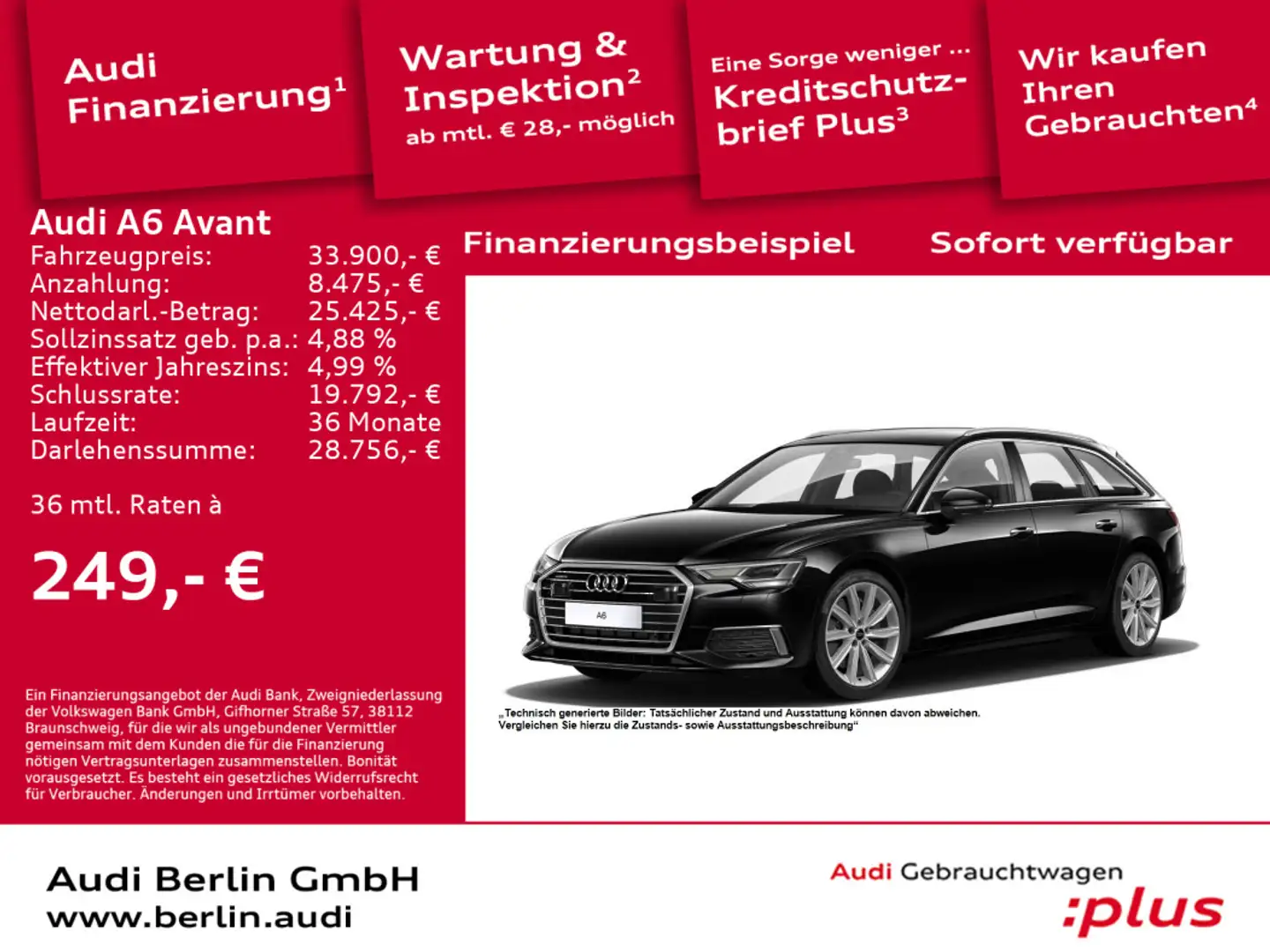 Audi A6 Design 45 TDI qu.tiptr. LEDER LED NAVI Schwarz - 1