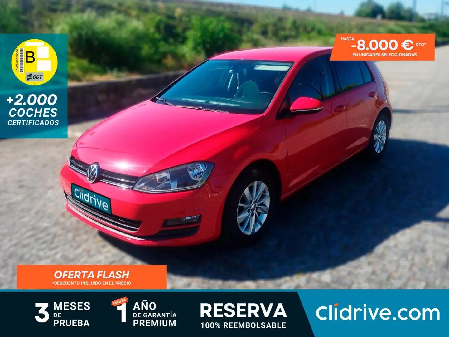 Volkswagen Golf 1.6TDI CR BMT Bluemotion 110 Rojo - 1