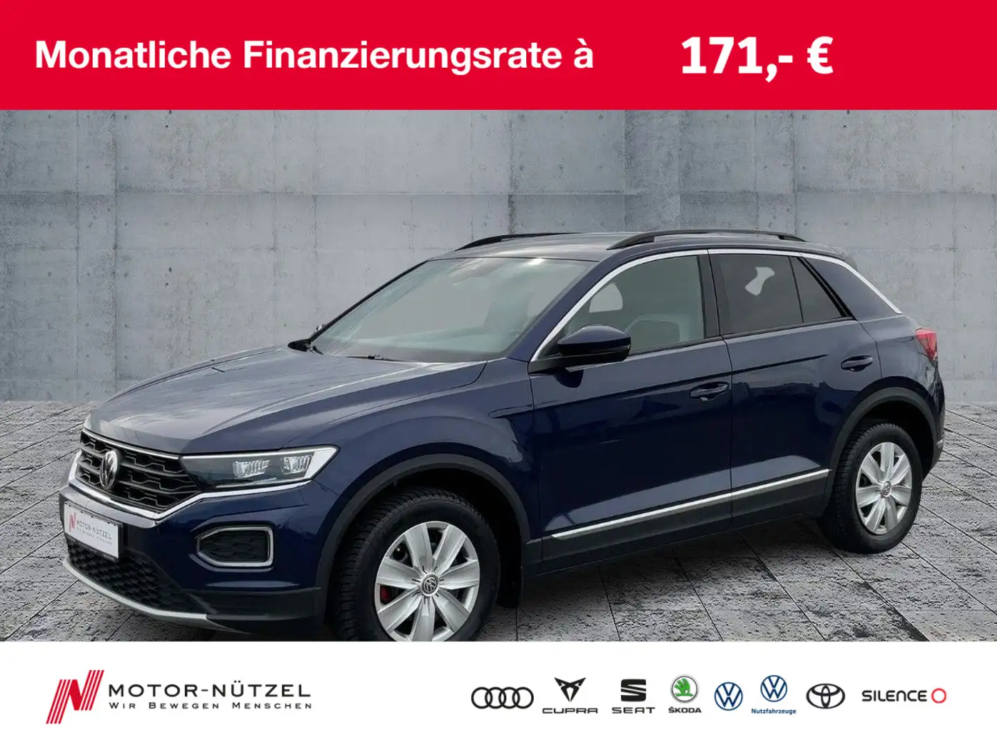 Volkswagen T-Roc 2.0TDI DSG SPORT LED+NAV+ACC+RFK+STDHZG+AHK Blauw - 1