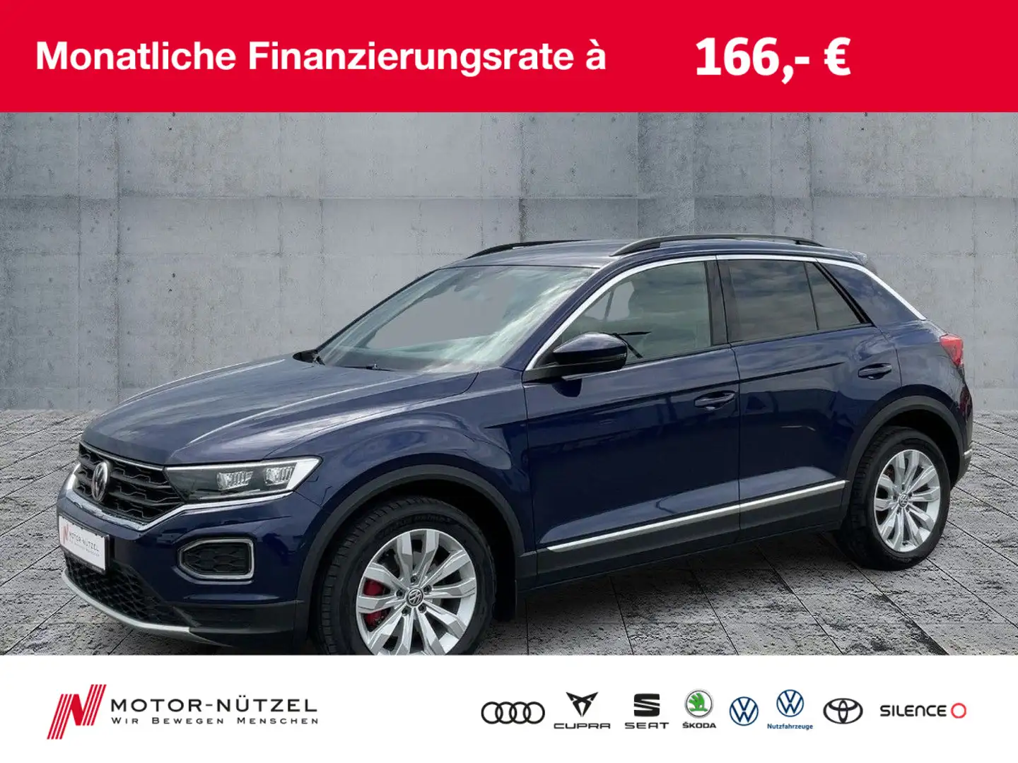 Volkswagen T-Roc 2.0TDI DSG SPORT LED+NAV+ACC+RFK+STDHZG+AHK Blau - 1