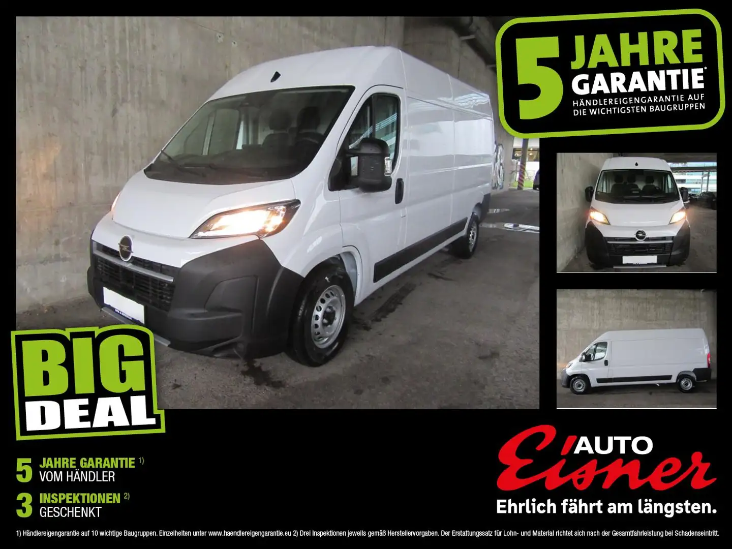 Opel Movano Kasten H2 2.2 Blue-HDI Maxi L3H2 Weiß - 1