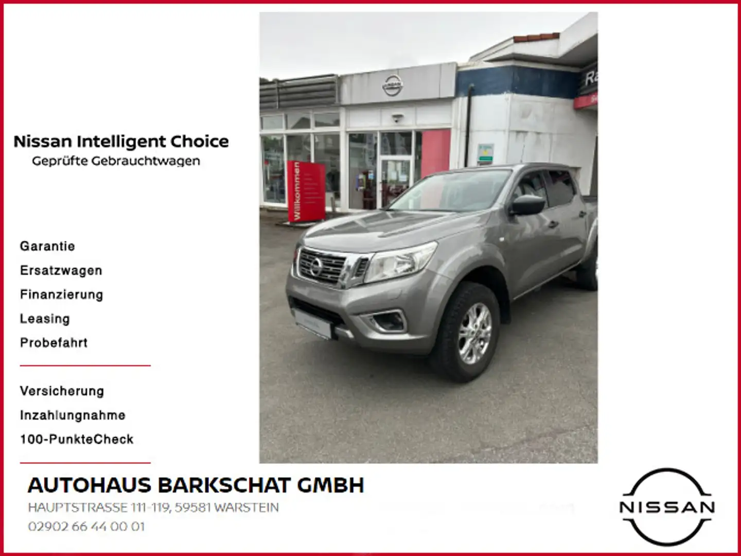 Nissan Navara NP300 D23 Allrad Double Cap Acenta 1 Hand Šedá - 1