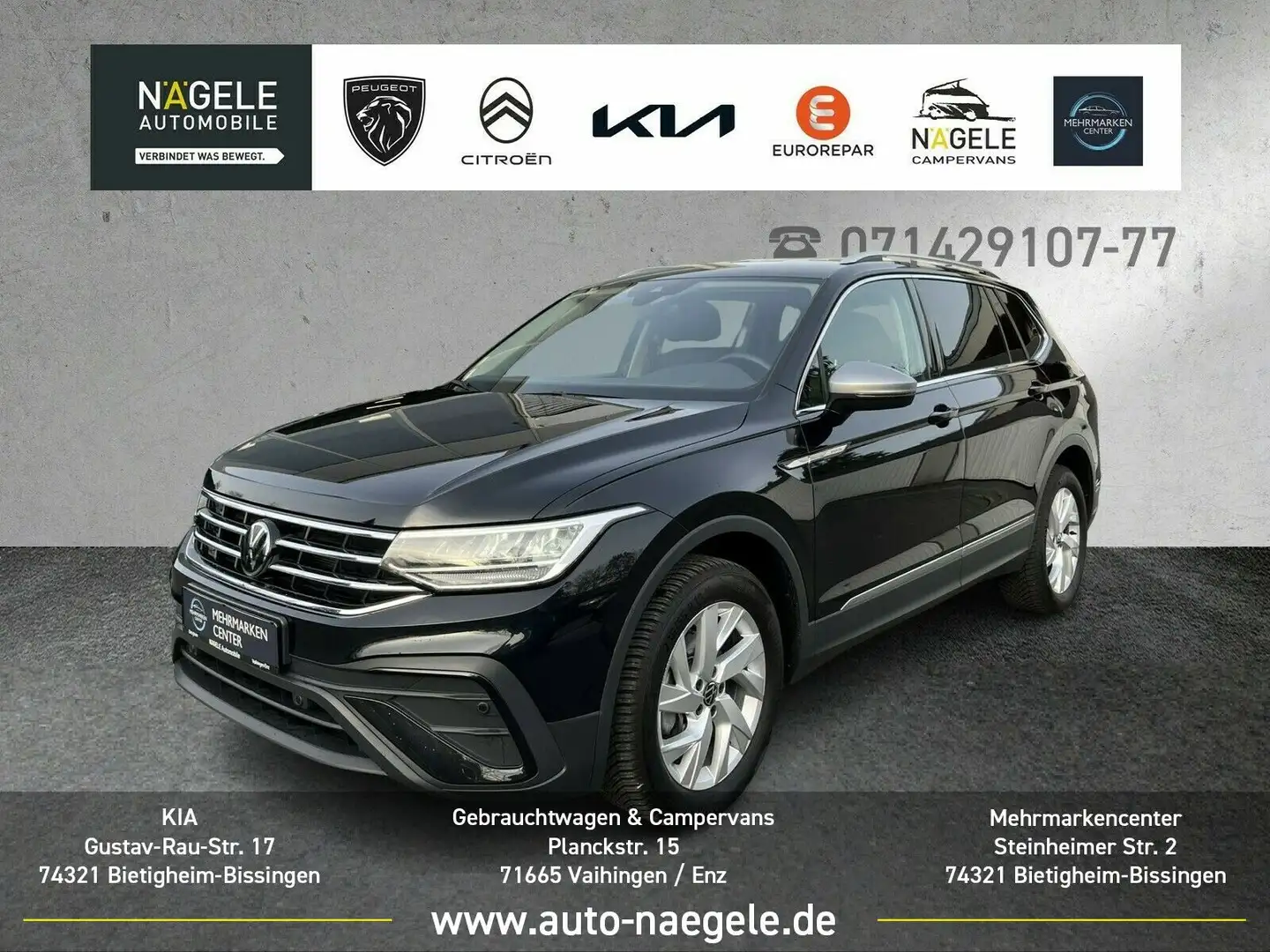 Volkswagen Tiguan Allspace 2.0 TDI Life|NAV+ACC+AHK+7Sitzer Schwarz - 1