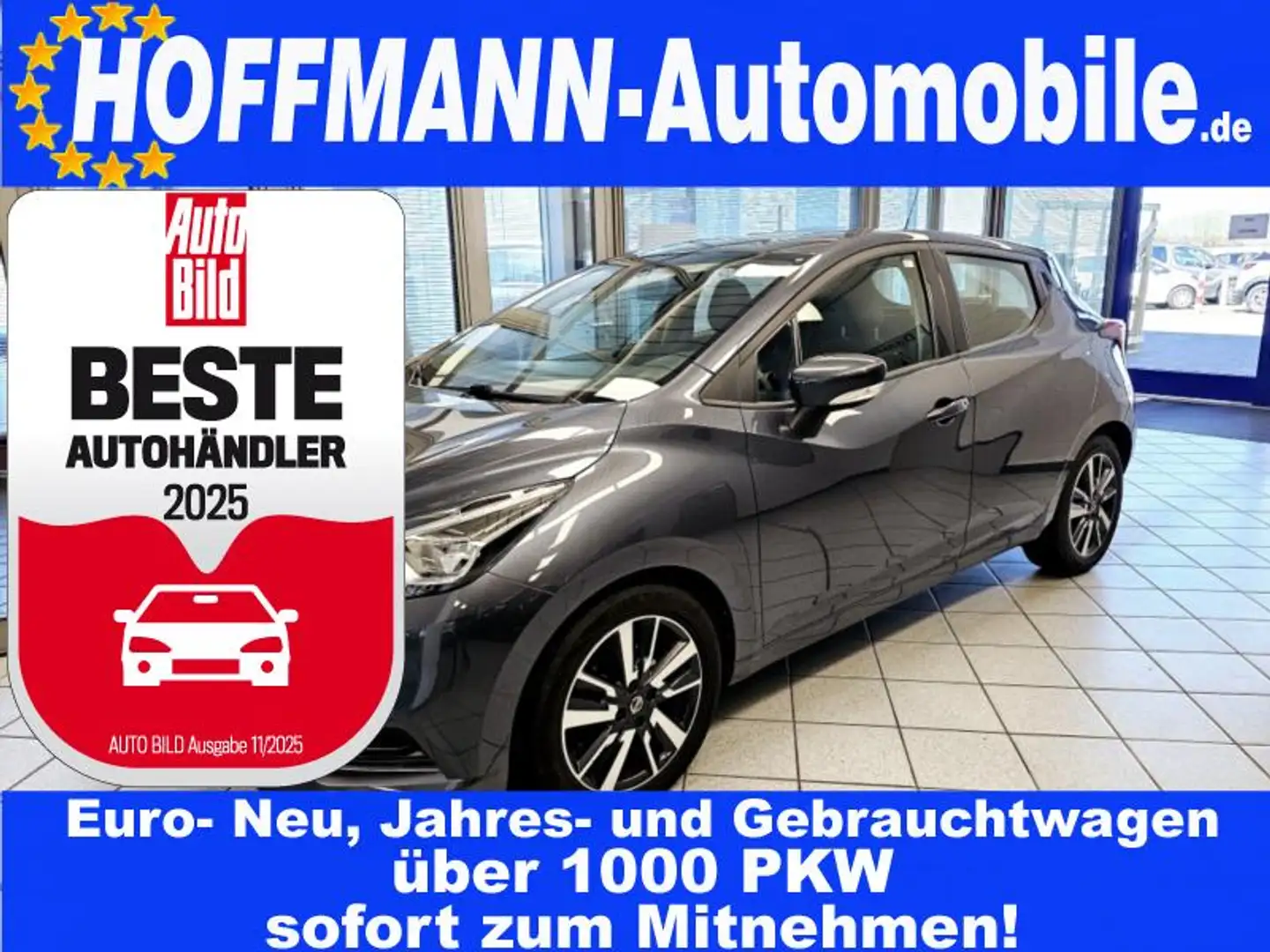 Nissan Micra 1.Hand,PDC,Klima,Tempomat,App-Connect Szürke - 1