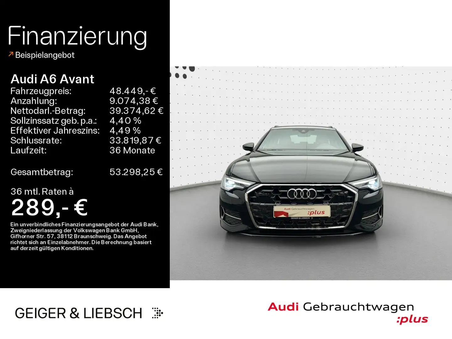 Audi A6 advanced 45 TFSI*AHK*KAMERA*19ZOLL*MATR Schwarz - 1