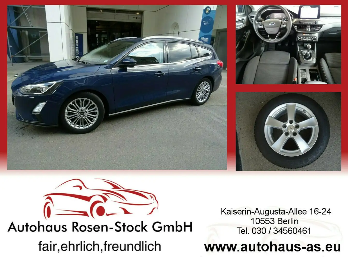 Ford Focus 1,5 EcoBlue TDCI Titanium ,AHK,ACC,Kamera,LED Blau - 1