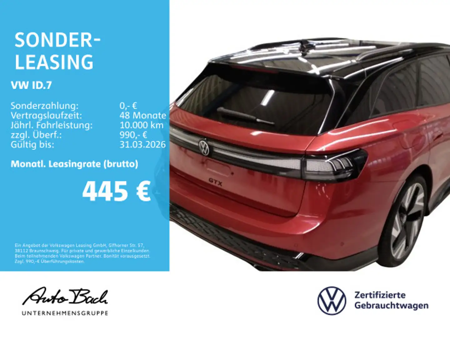 Volkswagen ID.7 Tourer GTX, AHK, Soundsystem, LED-Matrix, N Rot - 2