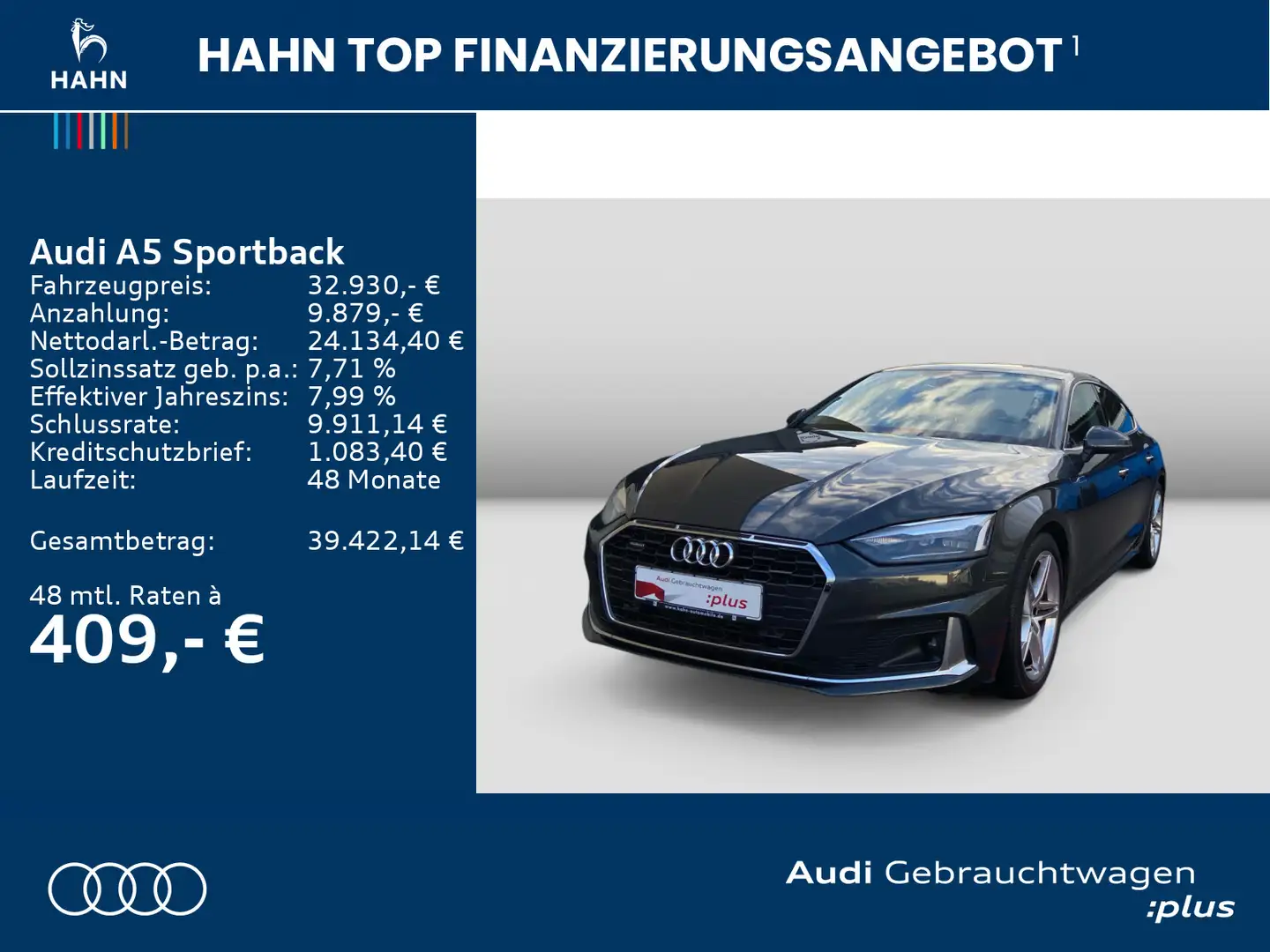 Audi A5 advanced 40TFSI quattro tiptrc Cam Grau - 2