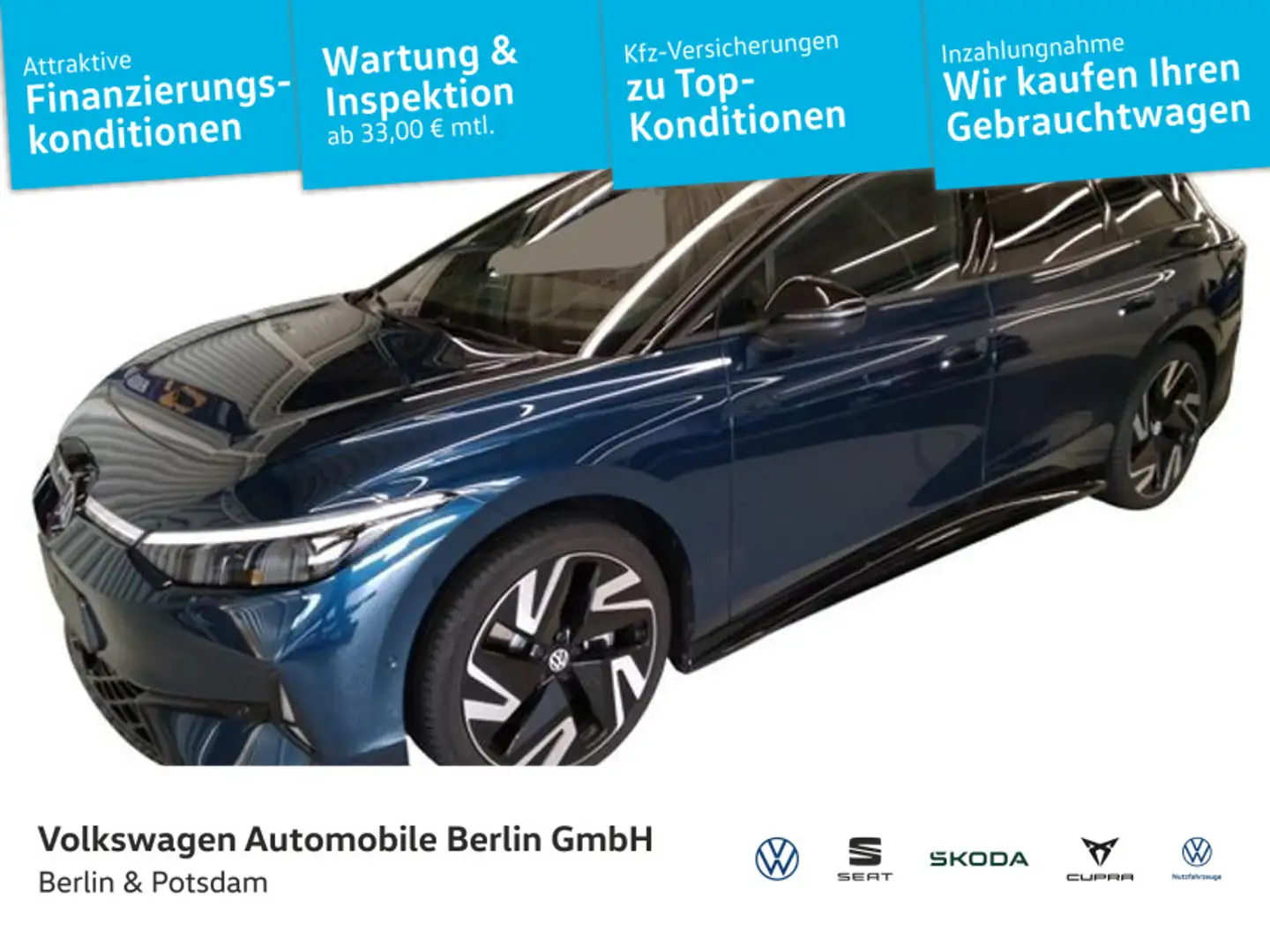 Volkswagen ID.7 Tourer GTX 4M Navi R-Kam AHK LED 5J.Garan Blau - 1