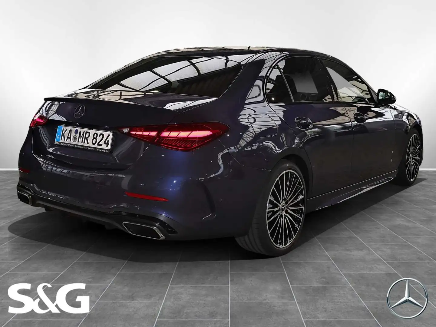 Mercedes-Benz C 300 AMG 360°+DIG-LED+Schiebedach+AHK+Distronic Синій - 2