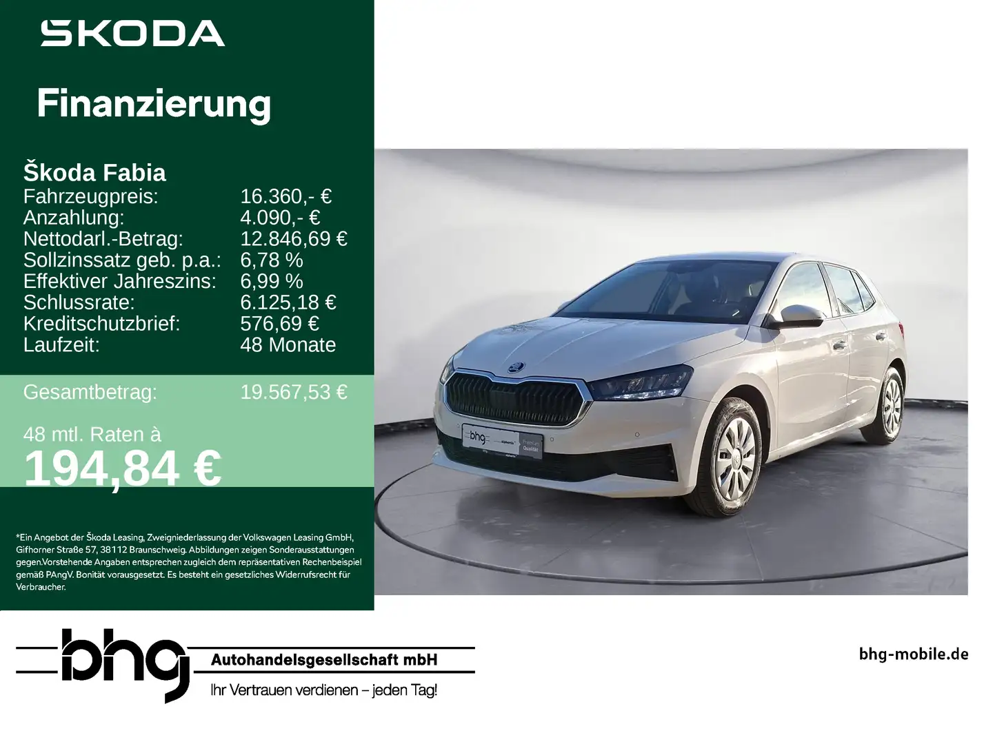 Skoda Fabia 1.0 TSI Ambition Weiß - 1