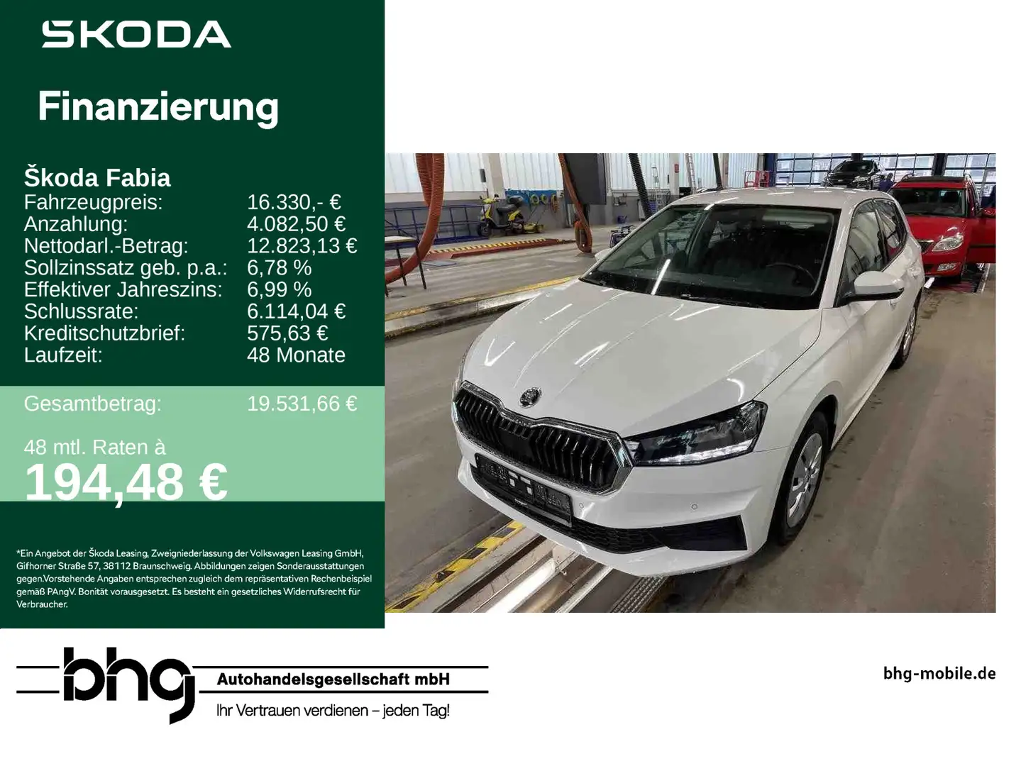 Skoda Fabia 1.0 TSI Ambition Weiß - 1