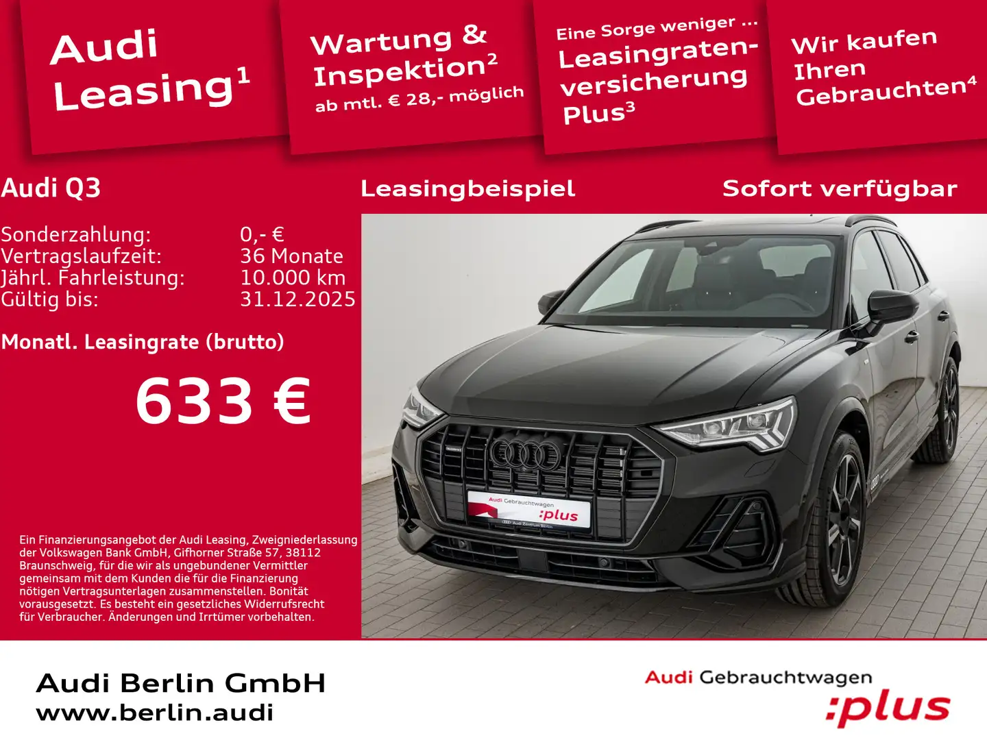 Audi Q3 S line 45 TFSI quattro S tronic Negro - 1