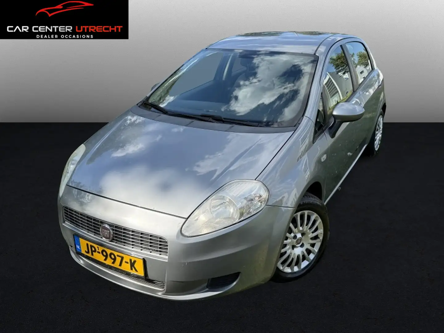 Fiat Punto Evo 1.3-16V Turbodiesel 5drs/ airco/trekhaak Grijs - 1