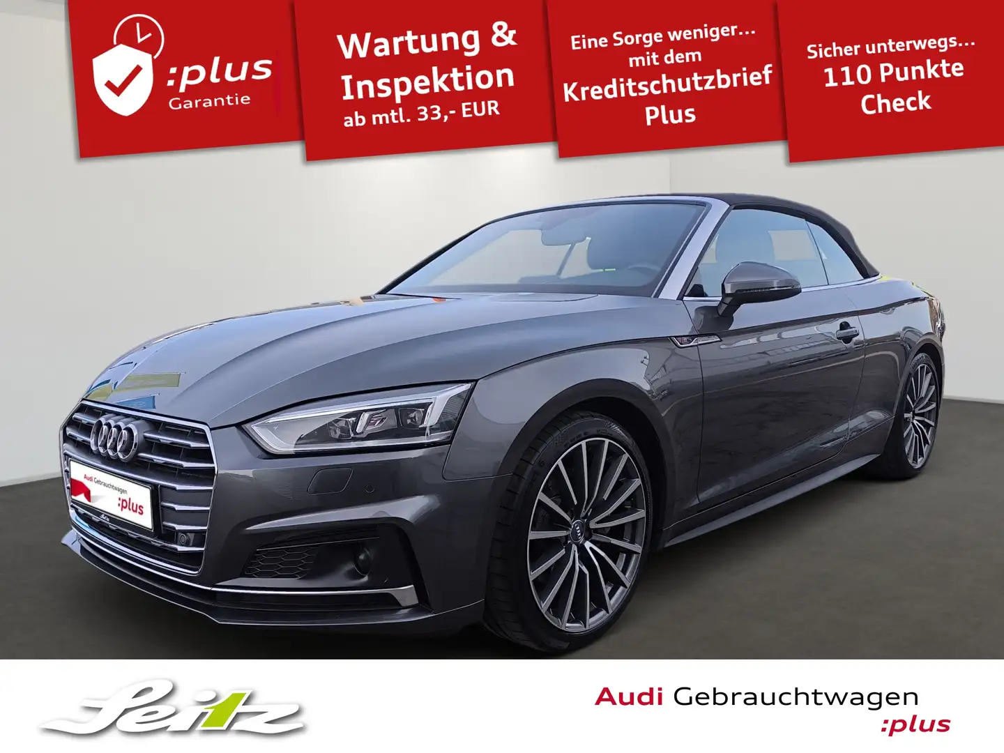 Audi A5 Cabriolet 2.0 TDI sport *HEAD-UP*MATRIX*KAMERA*B&O Gris - 1