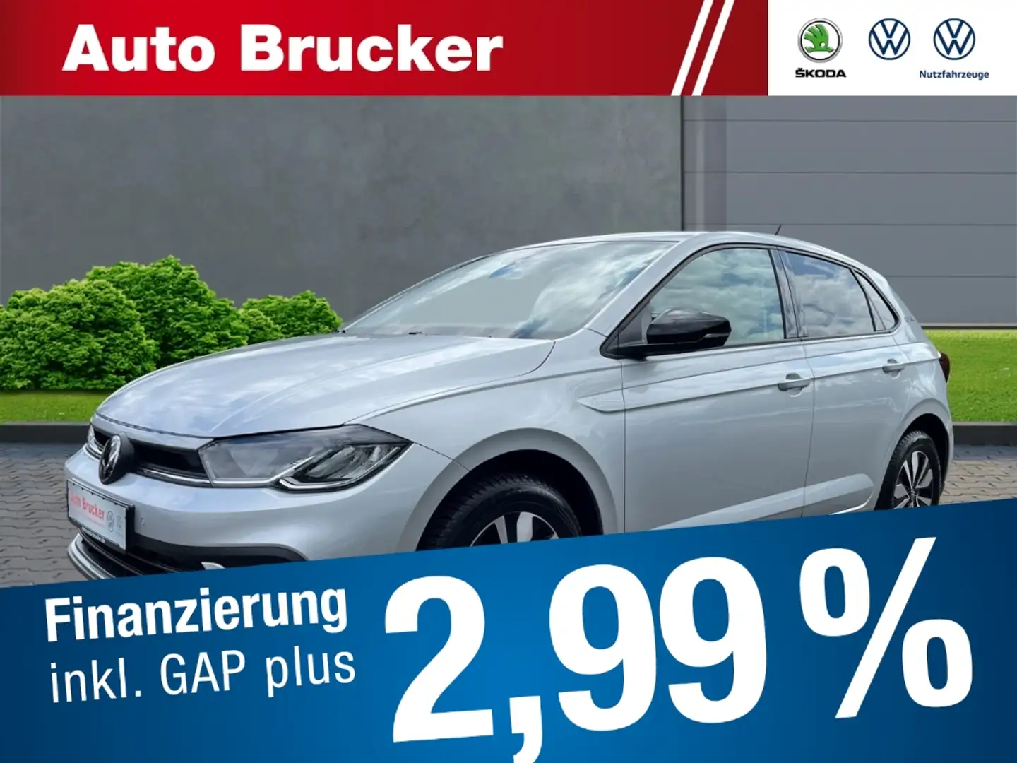 Volkswagen Polo VI Goal 1.0 TSI+DSG+LED+AHK+2-Zonen-Klima+Navi+SHZ Silber - 1