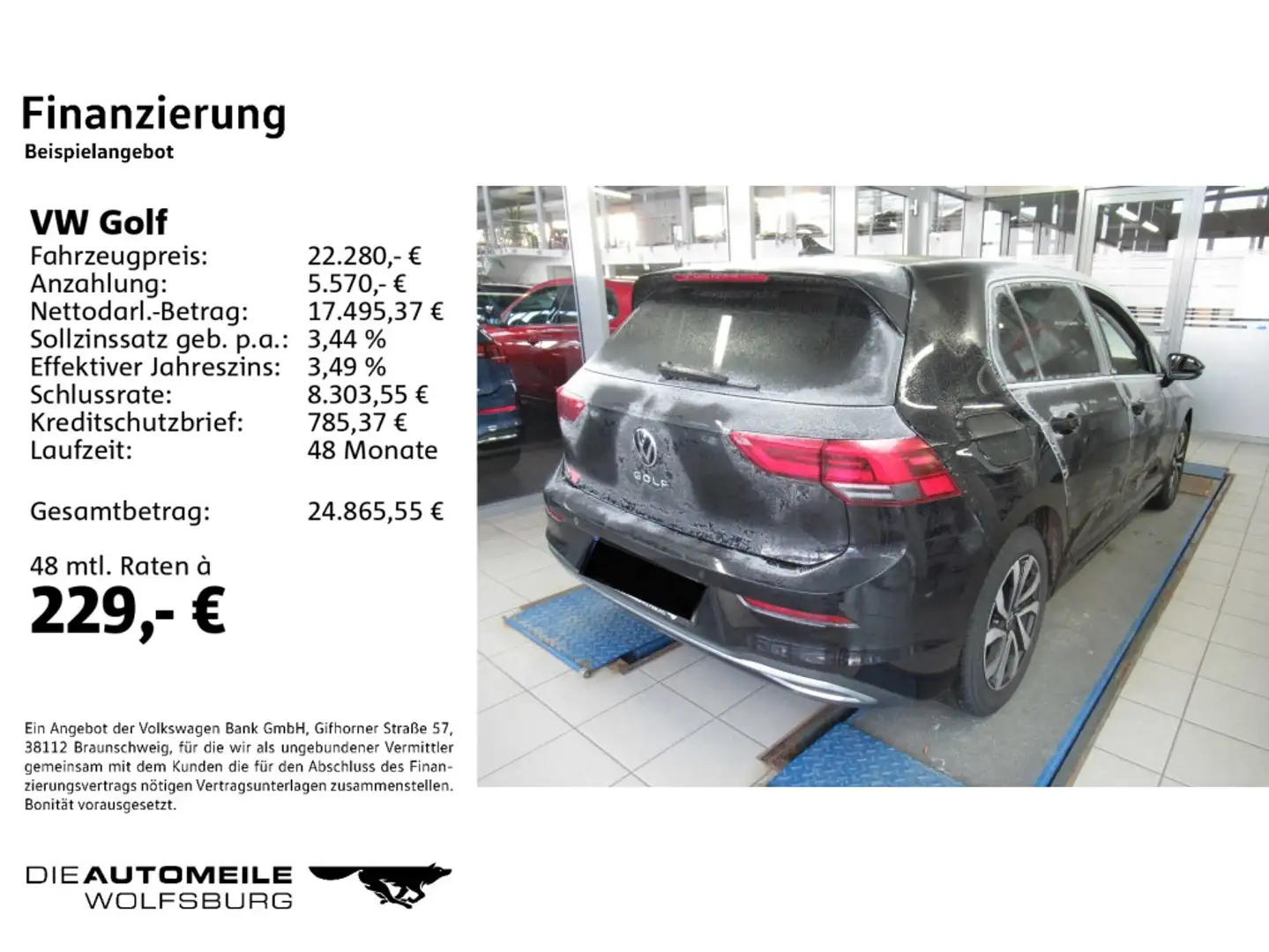 Volkswagen Golf 8 VIII 2.0 TDI DSG Active AHK/Rückkam/ACC Schwarz - 2