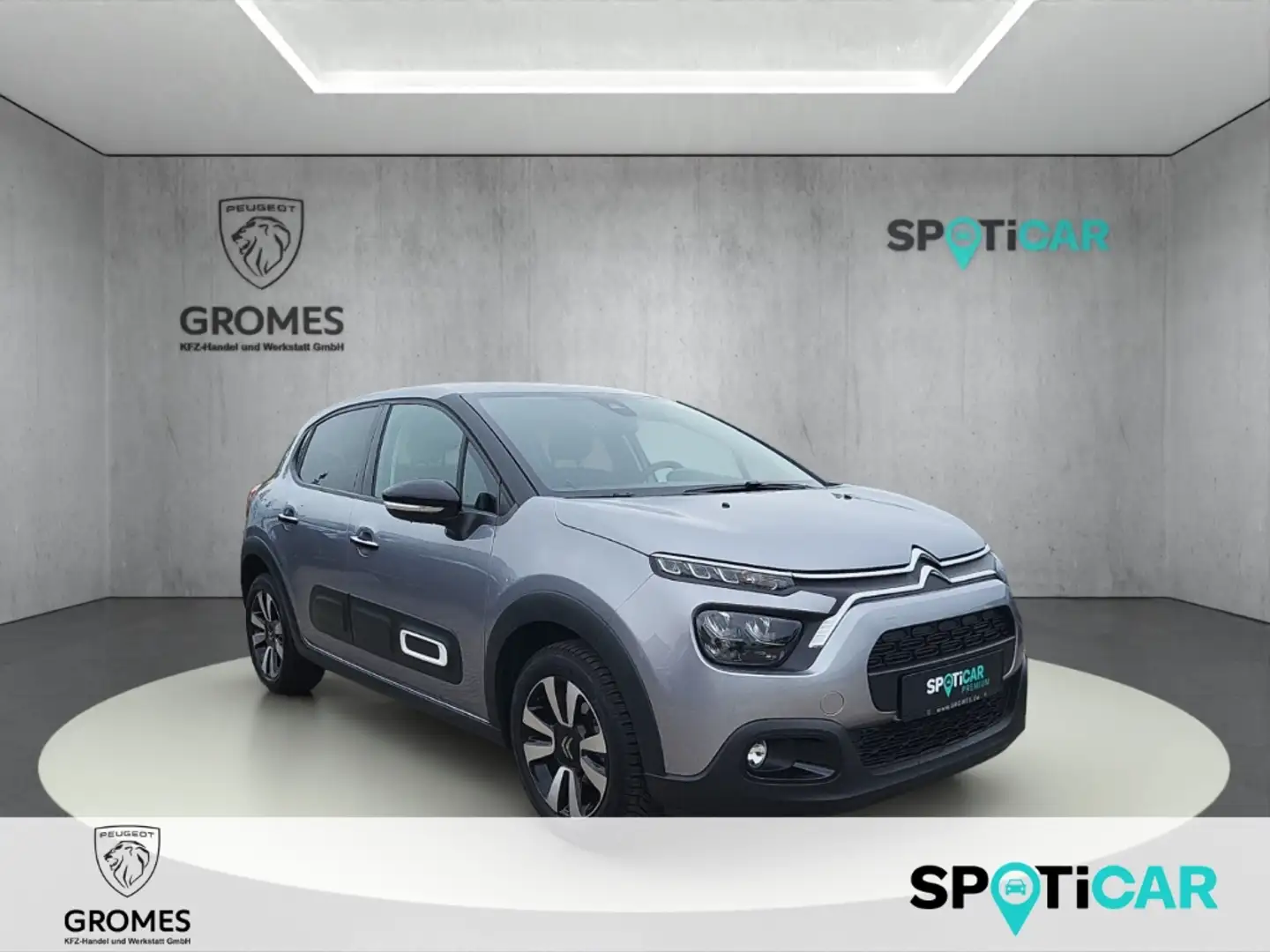 Citroen C3 1.2 PureTech Max 110 EAT6 LED Klimaautom DAB Spurh Grijs - 1