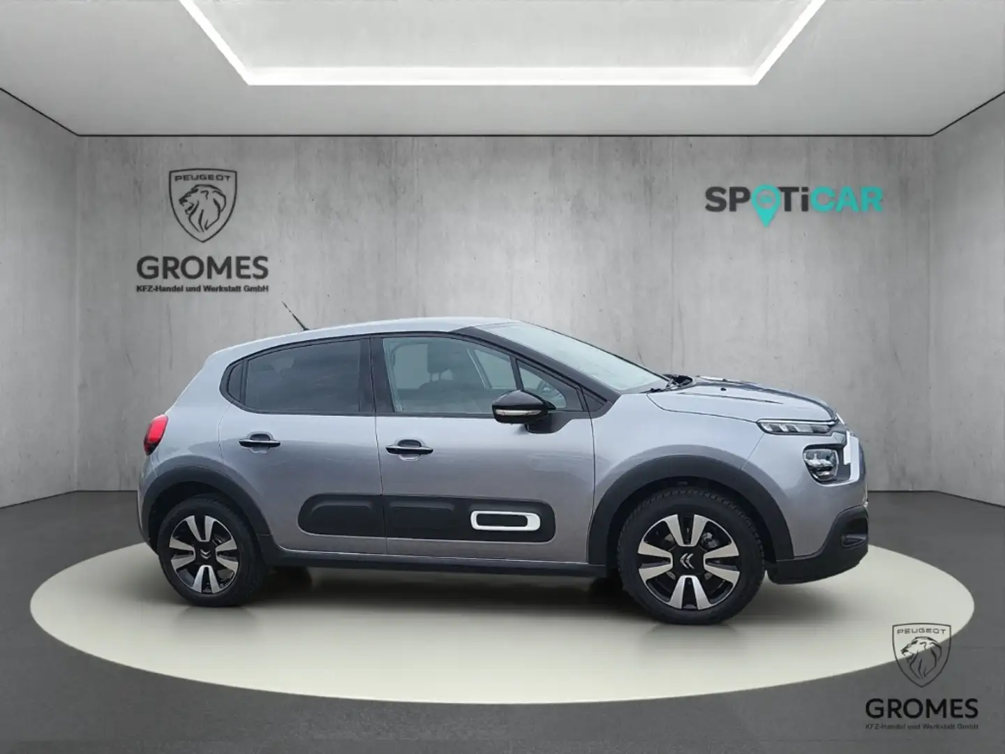 Citroen C3 1.2 PureTech Max 110 EAT6 LED Klimaautom DAB Spurh Grijs - 2