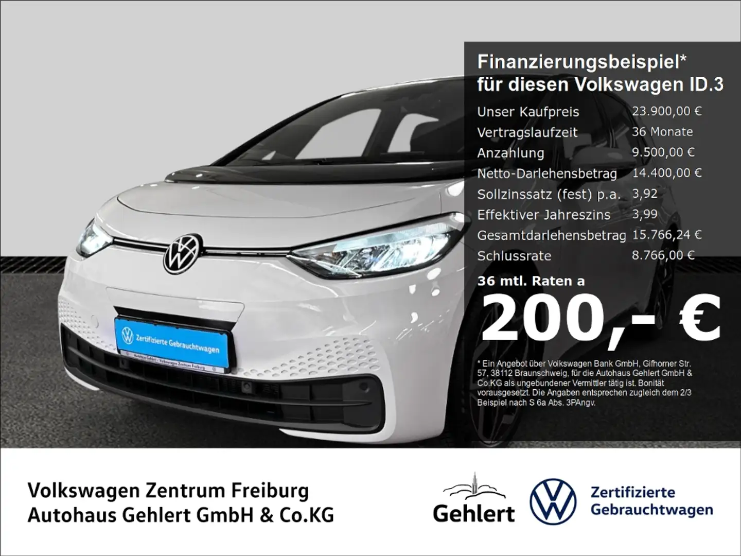 Volkswagen ID.3 Pro 58 kWh Navi LED Klima Einparkhilfe Bianco - 1