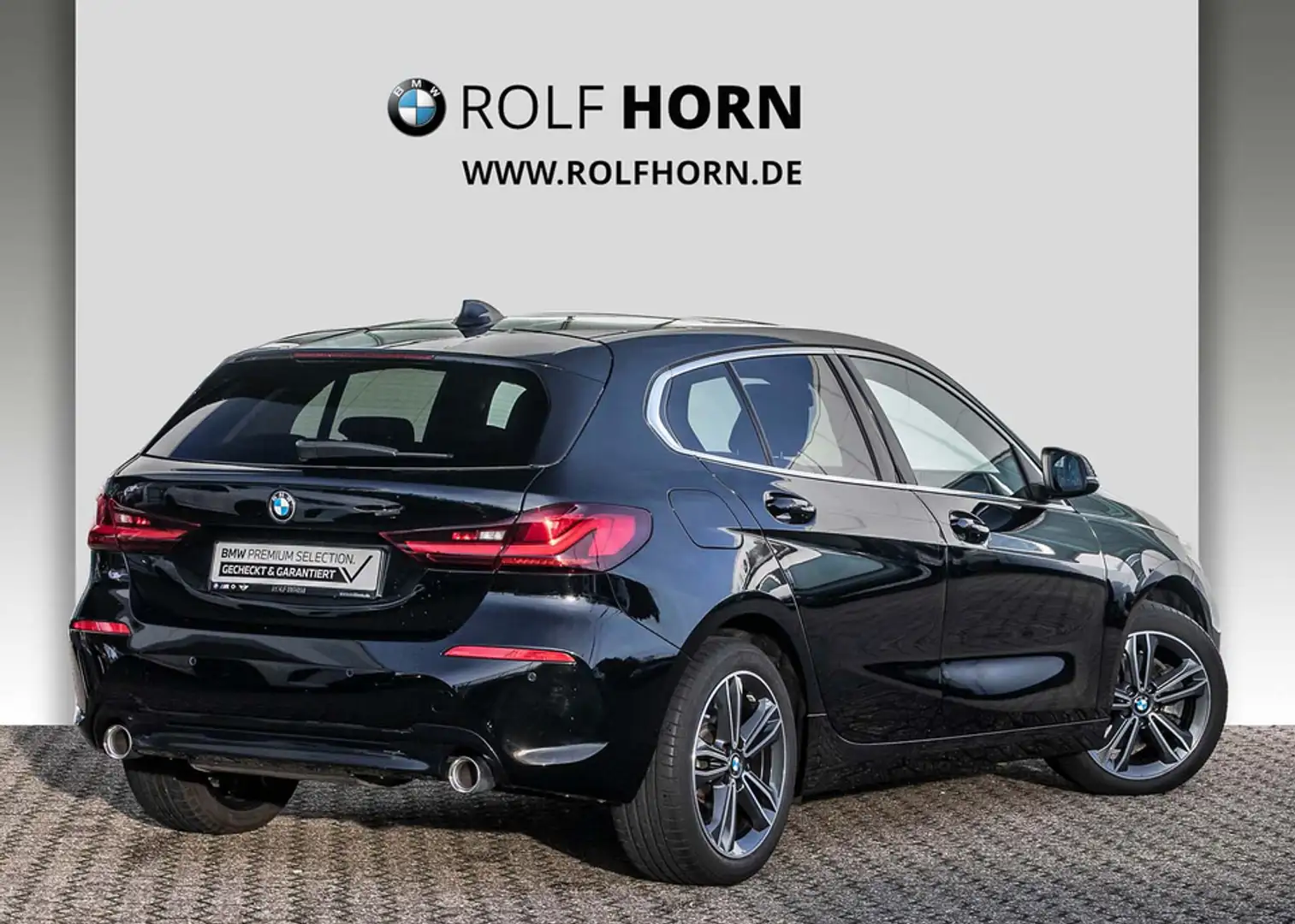 BMW 118 d Sport Line Aut. Pano PDC adLED Navi Sitzhzg Schwarz - 2