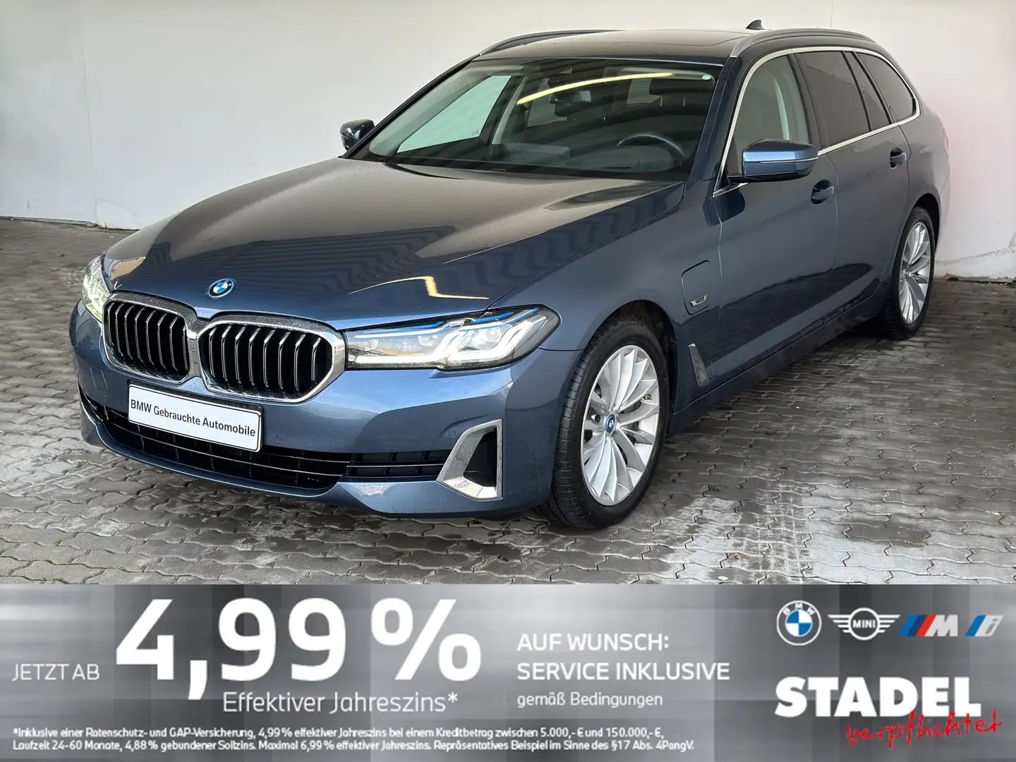 BMW 530 e Touring Luxury Line Navi.Laser.HuD.AHK.Pano Blau - 1