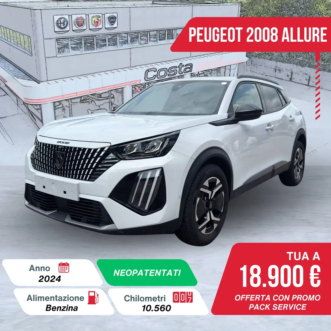 Peugeot 2008 2008 PureTech 100 S&S Allure Bianco - 1