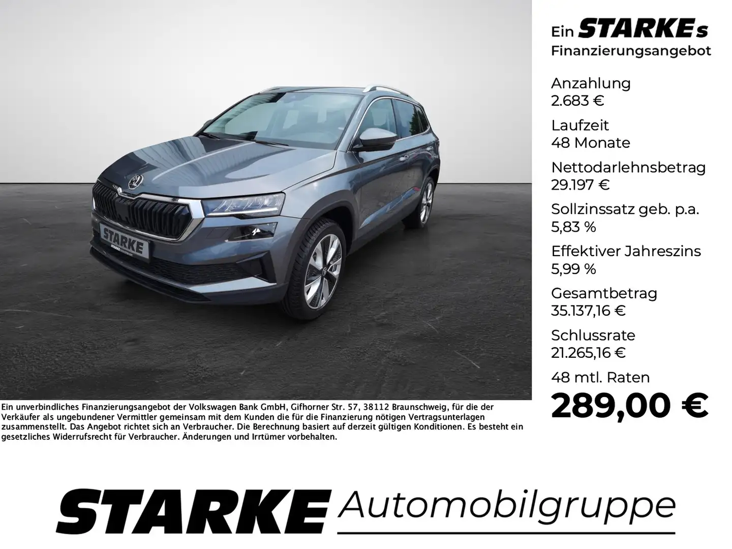 Skoda Karoq 1.5 TSI DSG Selection Grau - 1