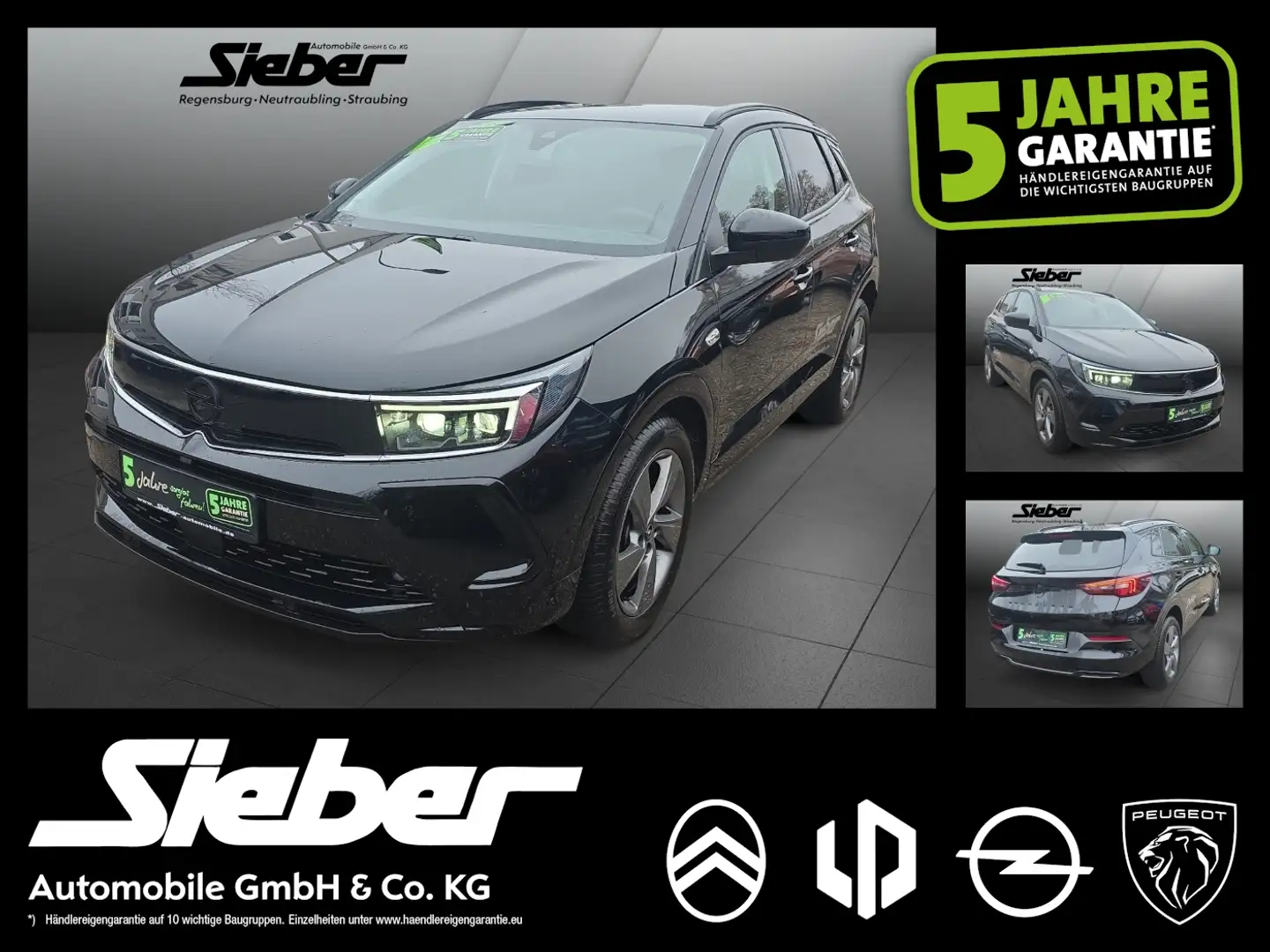 Opel Grandland 1.2 Turbo Enjoy **LED-Scheinwerfer** Schwarz - 1