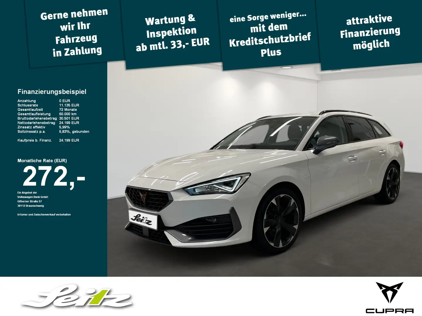 CUPRA Leon Sportstourer 1.5 TSI *LED*PDC*SITZH* Wit - 1