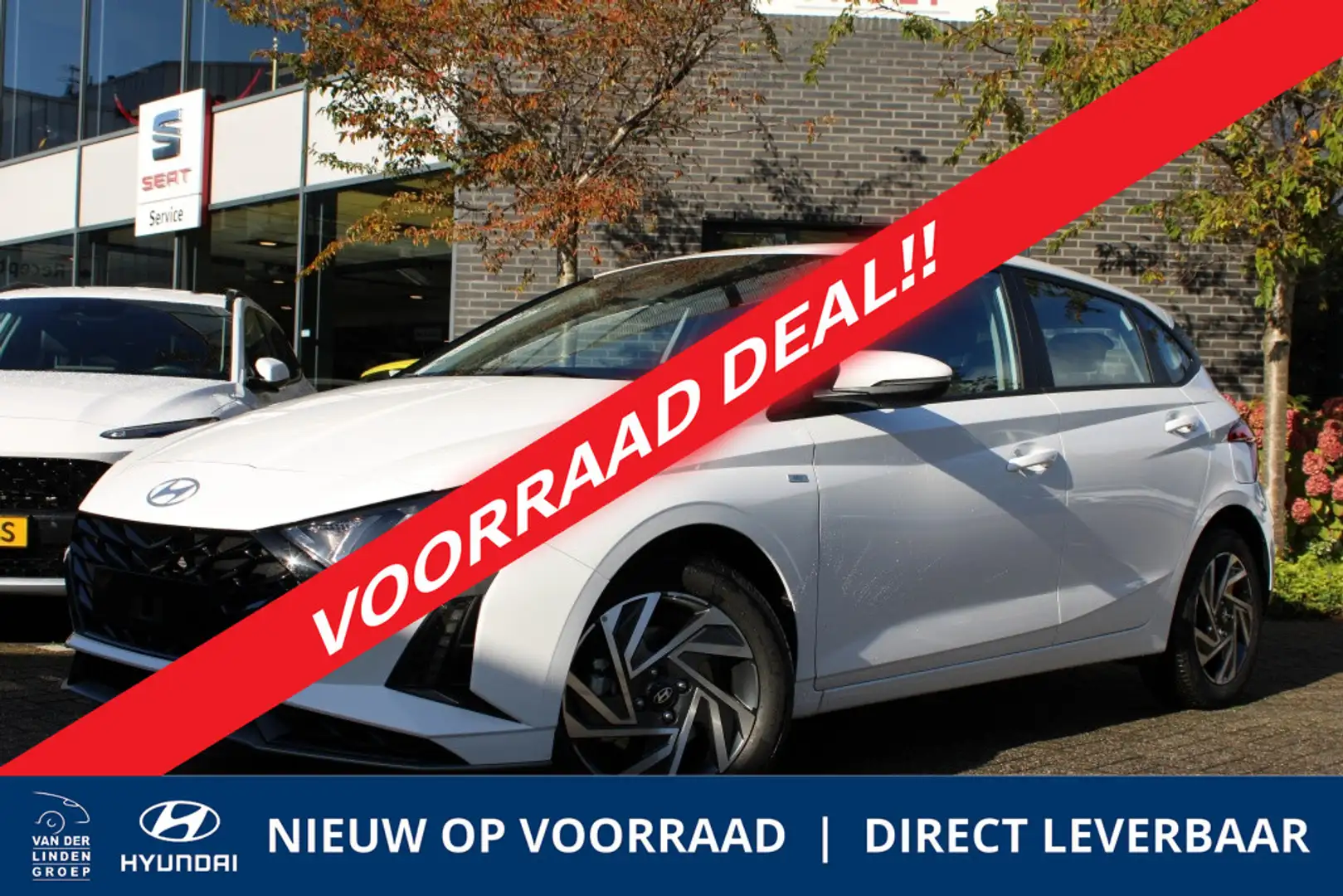 Hyundai i20 1.2i 5drs Comfort met o.a. Camera achter, Apple Ca Wit - 1