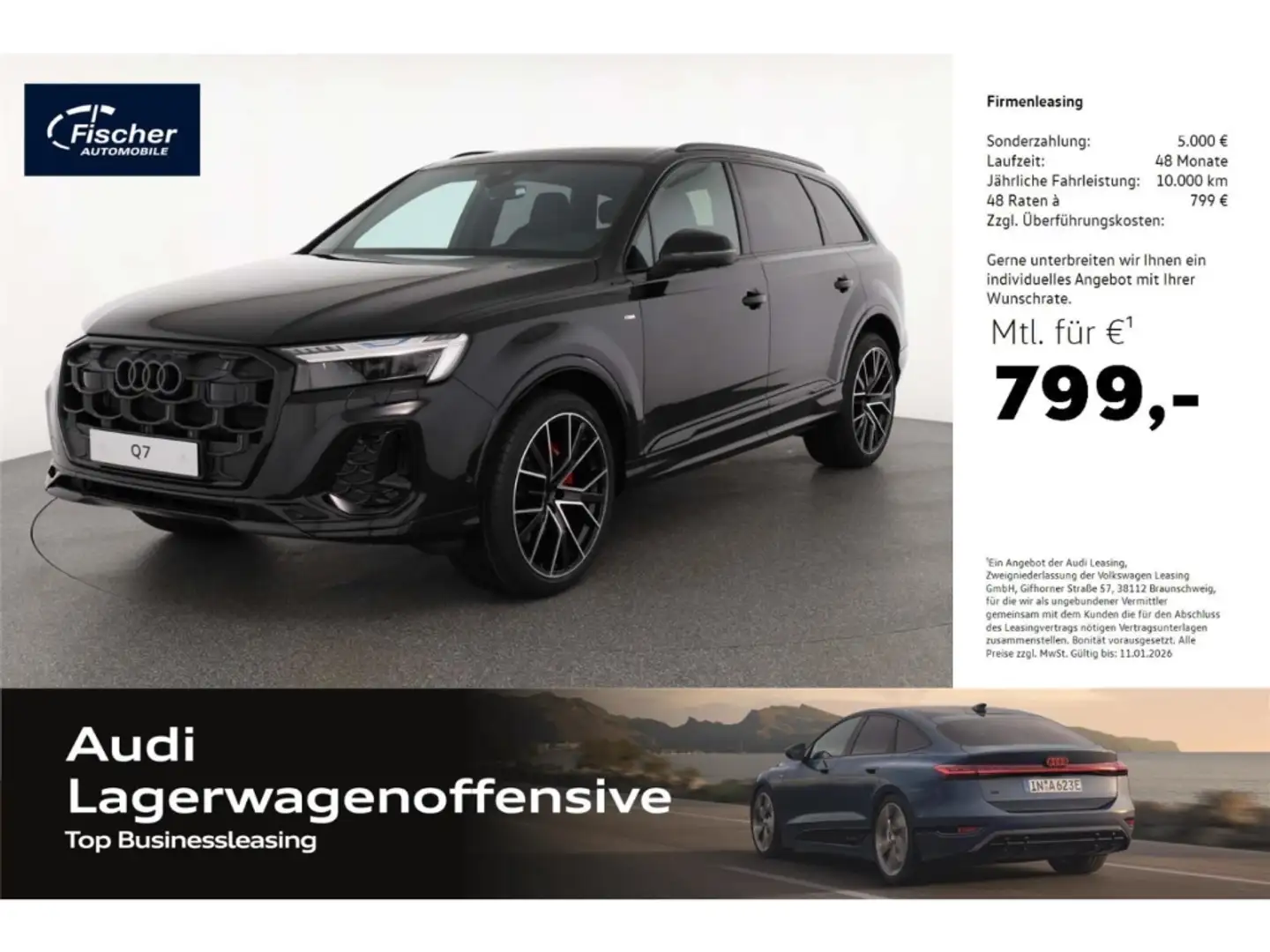 Audi Q7 TDI quattro S line LP: 122.595,- /Head-up/Pano/B&O Schwarz - 1