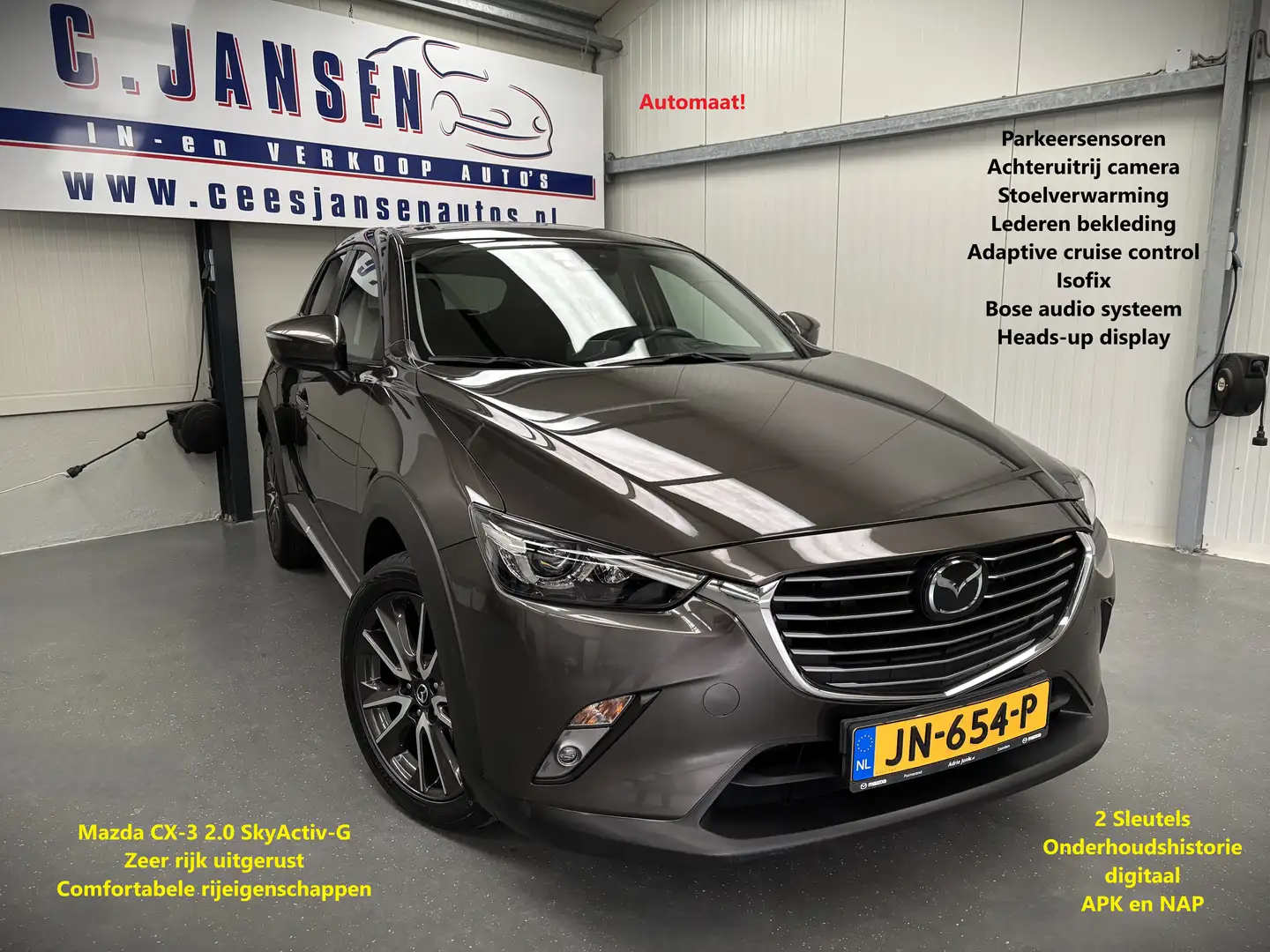 Mazda CX-3 2.0 SkyActiv-G 120 GT-M Automaat! Lederen bekledin Brun - 1