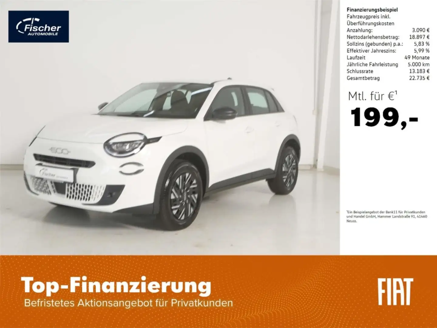 Fiat 600 hybrid 1.2 Hybrid T3 DCT Fehér - 1