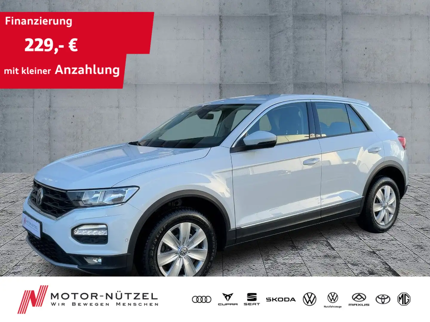Volkswagen T-Roc 1.0TSI STYLE ACC+AHK+SHZ+2xPDC+PLA+DAB+17" Weiß - 1