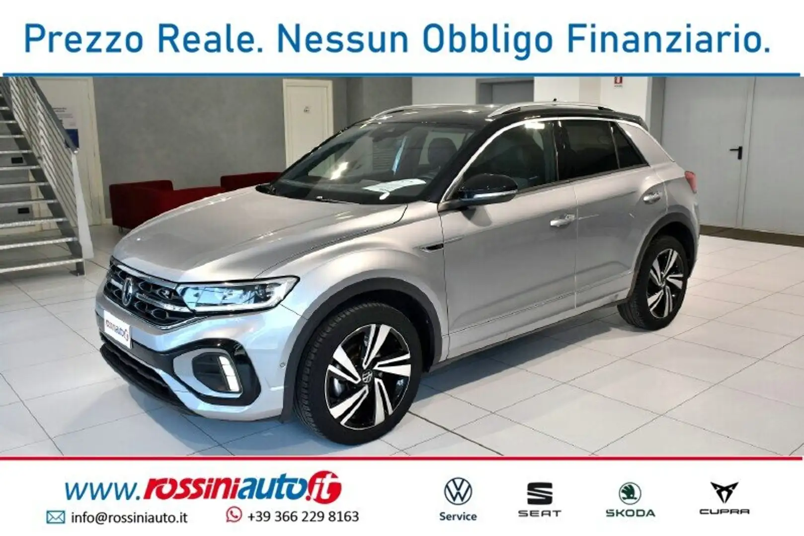 Volkswagen T-Roc 1.0 TDI 110 CV R-LINE + DESIGN PACK I.Q LED + R18 Argento - 1