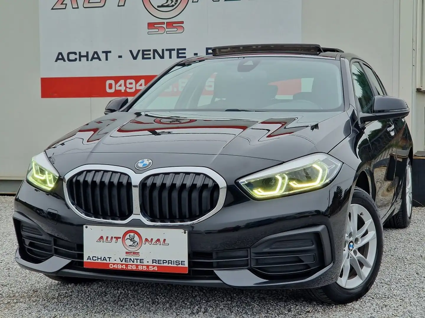BMW 116 d 116CH CARNET*XENON*GPS*TOIT OUVRANT PANO*PDC Noir - 1
