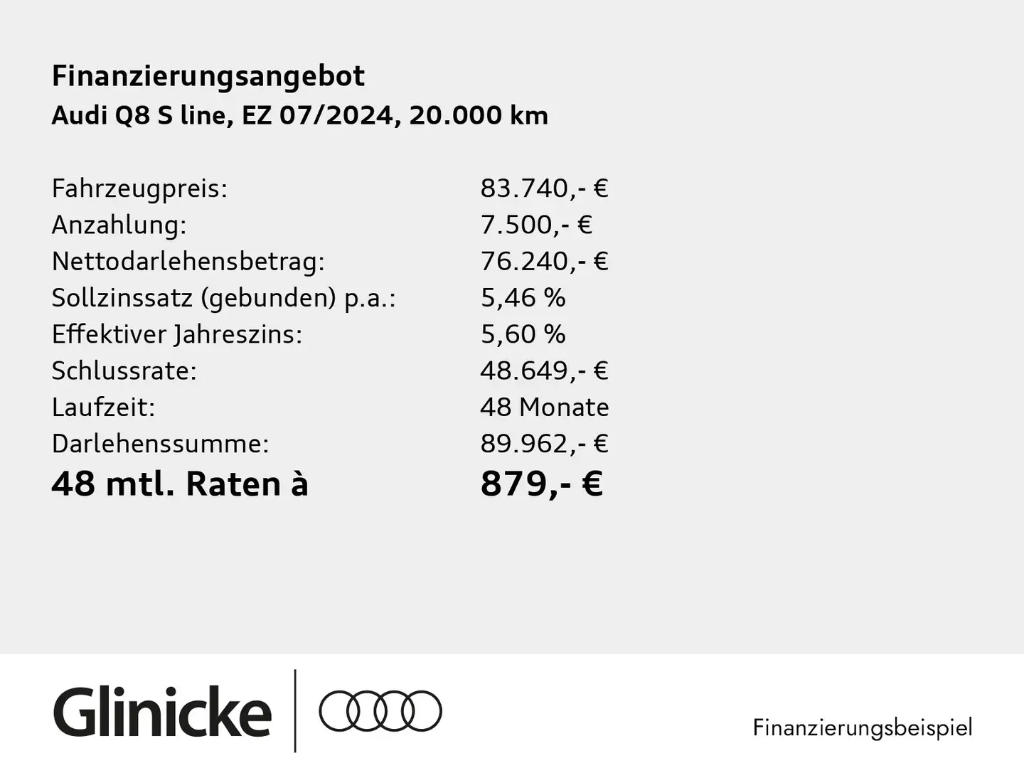 Audi Q8 e-tron Q8 Sportback S line 55 e-tron quattro 300 kW Schwarz - 2