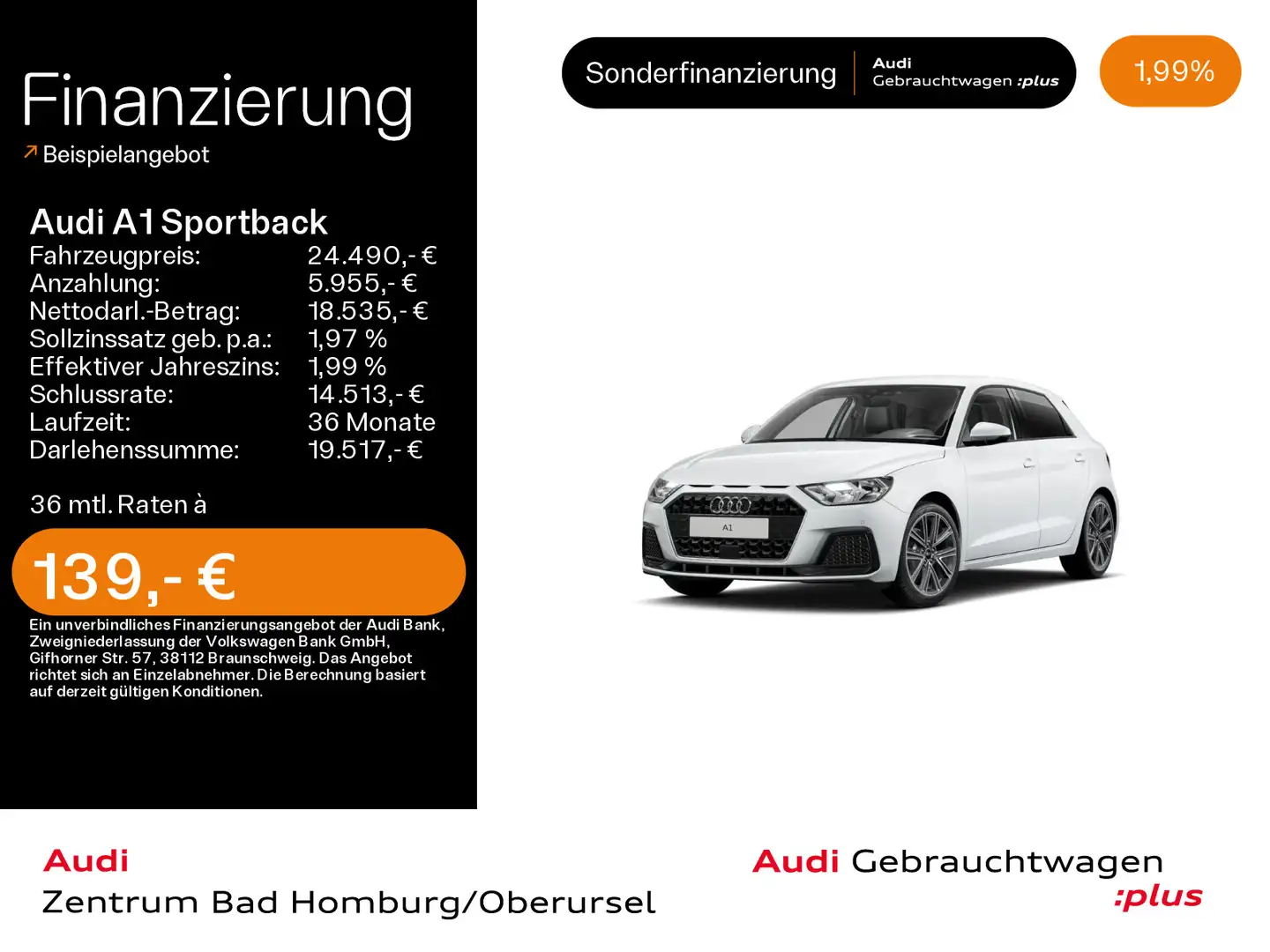 Audi A1 Advanced 25 TFSI*Alu*PDC*Virtual Co Weiß - 1