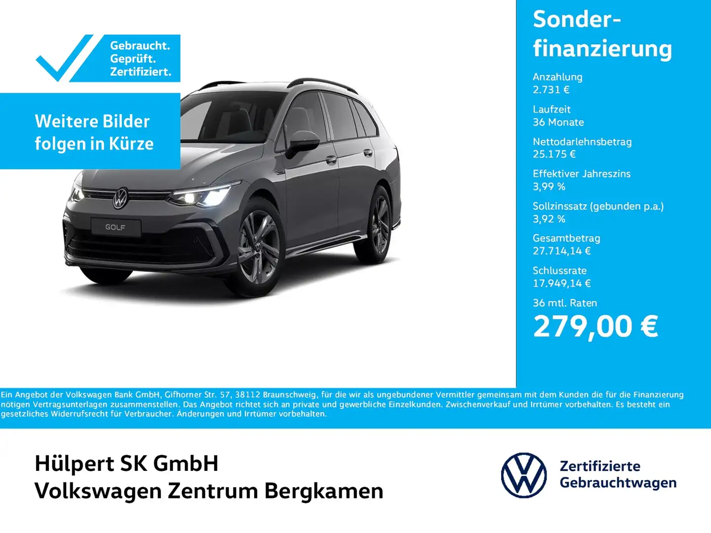 Volkswagen Golf Variant VIII 1.5 R-LINE CAM ACC LM17 NAVI Grau - 1