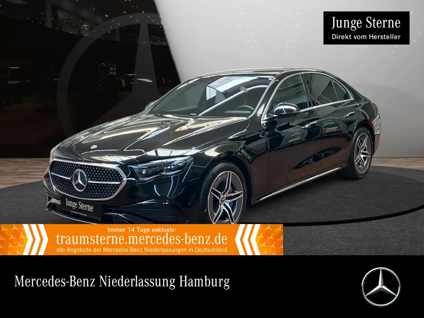 Mercedes-Benz E 450 d 4M AMG 360° Pano Distr. Spurhalt-Ass PTS Noir - 1