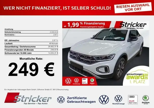 Volkswagen T-Roc Cabriolet GOAL 1.0 TSI 249, ohne Anzahlung Kamera