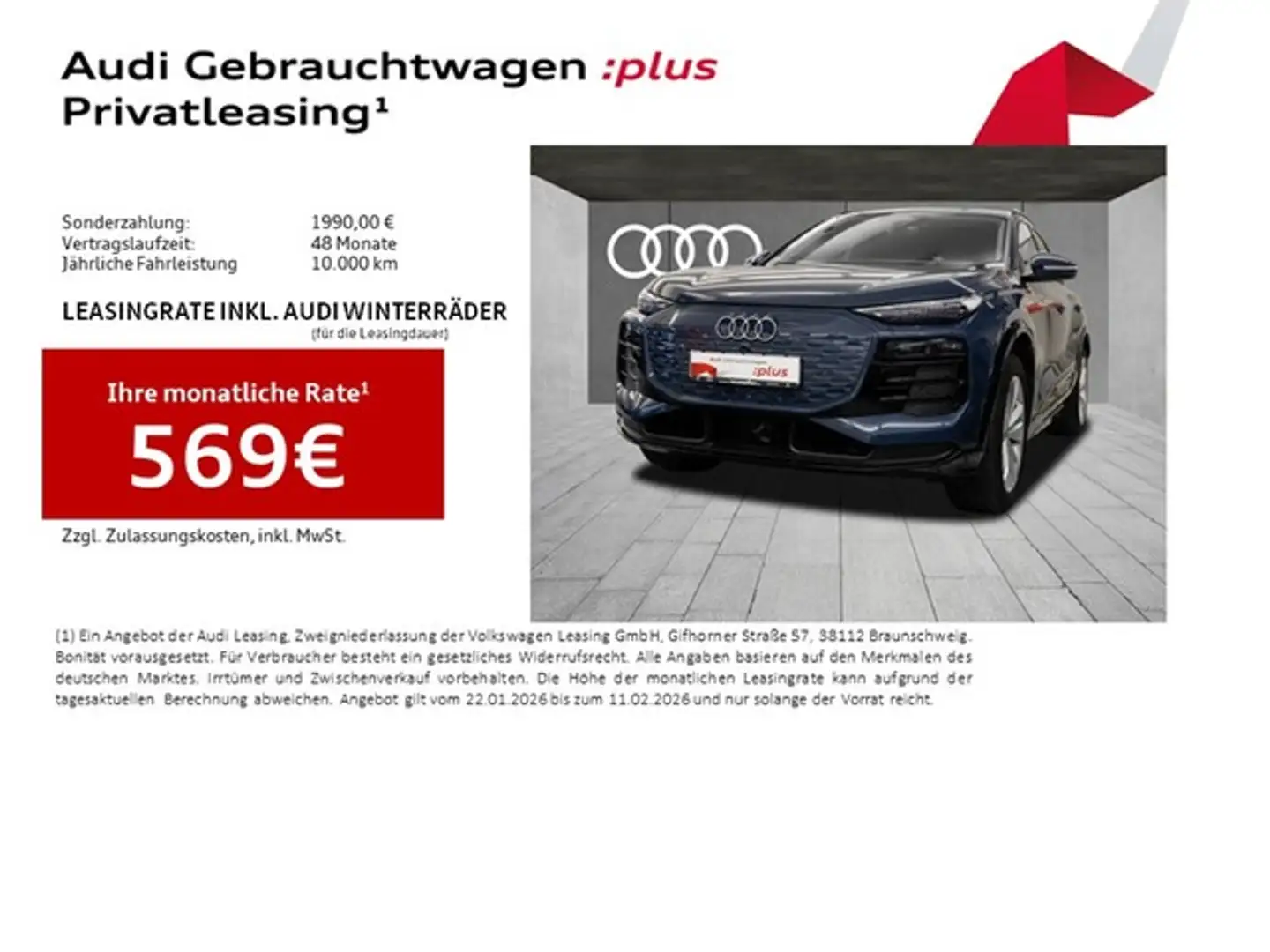 Audi Q6 e-tron performance HuD B&O LED+ Sports. ACC Blau - 2