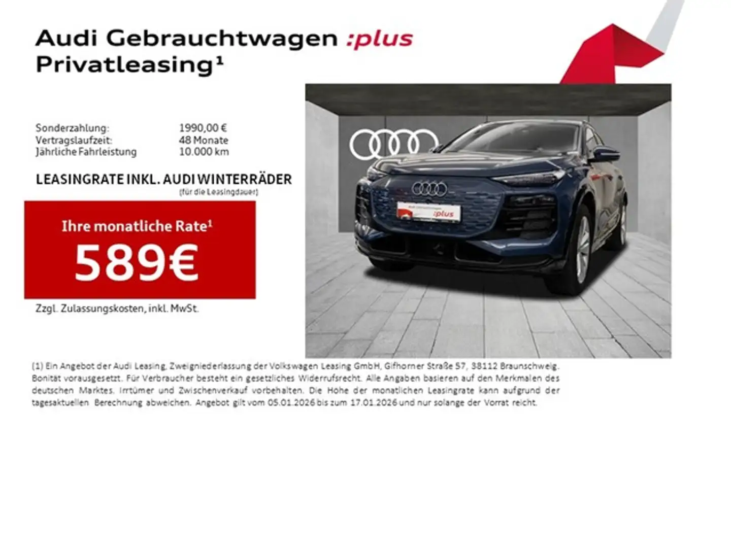 Audi Q6 e-tron performance HuD B&O LED+ Sports. ACC Bleu - 2