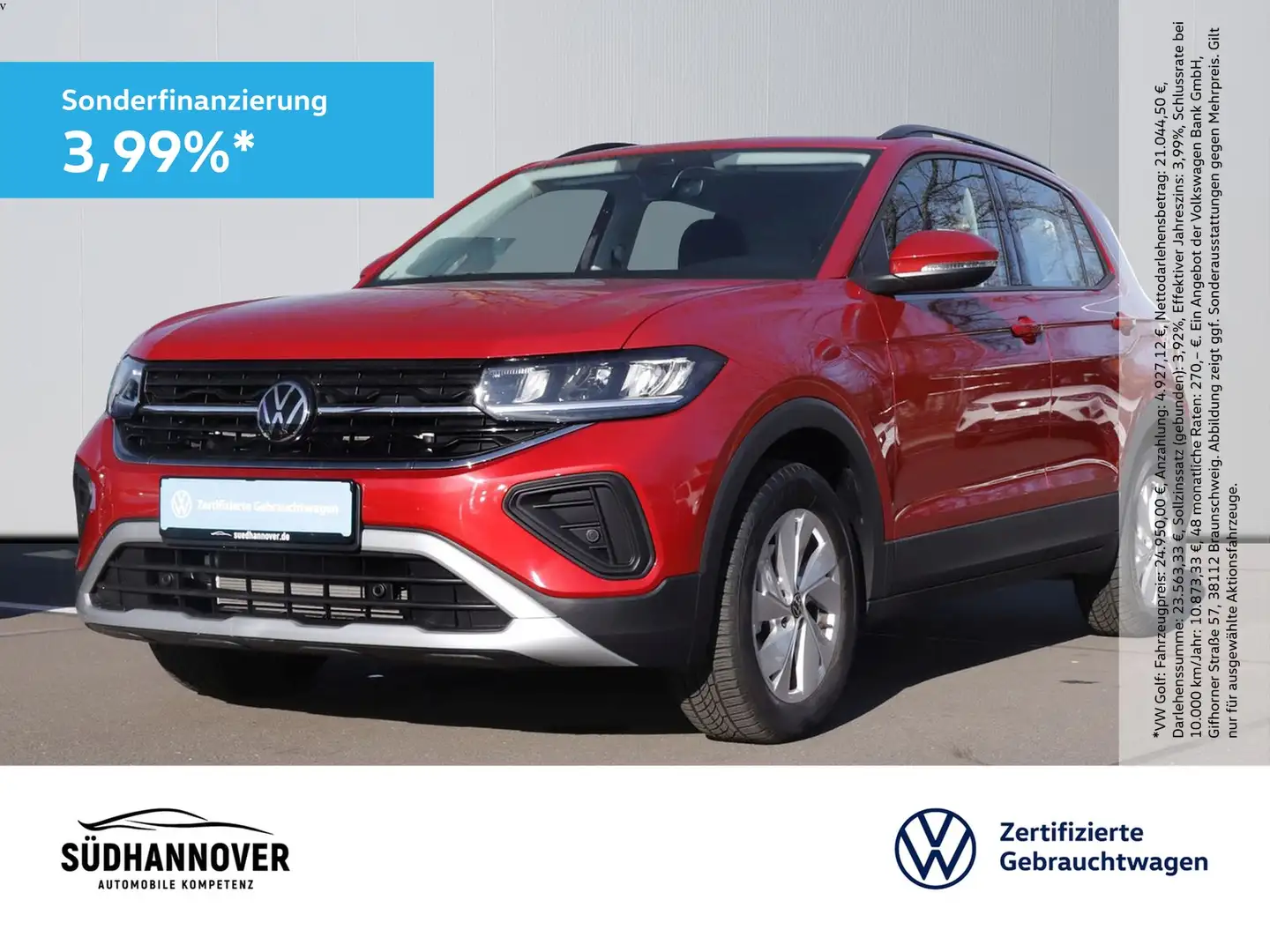Volkswagen T-Cross Life 1.0 TSI DSG AHK+LED+SHZ+PDC+GRA Roşu - 1