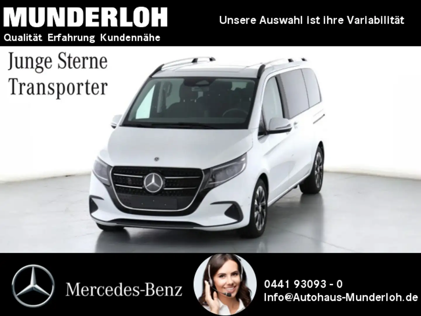 Mercedes-Benz V 220 d STYLE Kompakt 7-SITZER+ACC+AHK+AUTOMATIK Weiß - 1