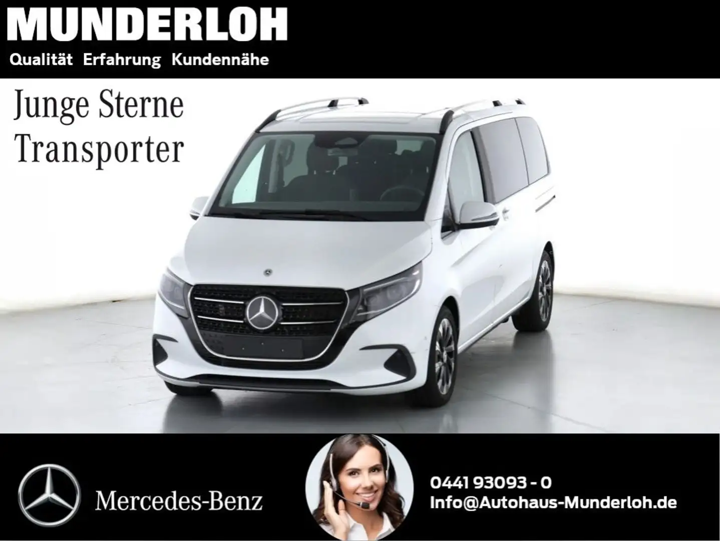 Mercedes-Benz V 220 d STYLE Kompakt 7-SITZER+ACC+AHK+AUTOMATIK Weiß - 2