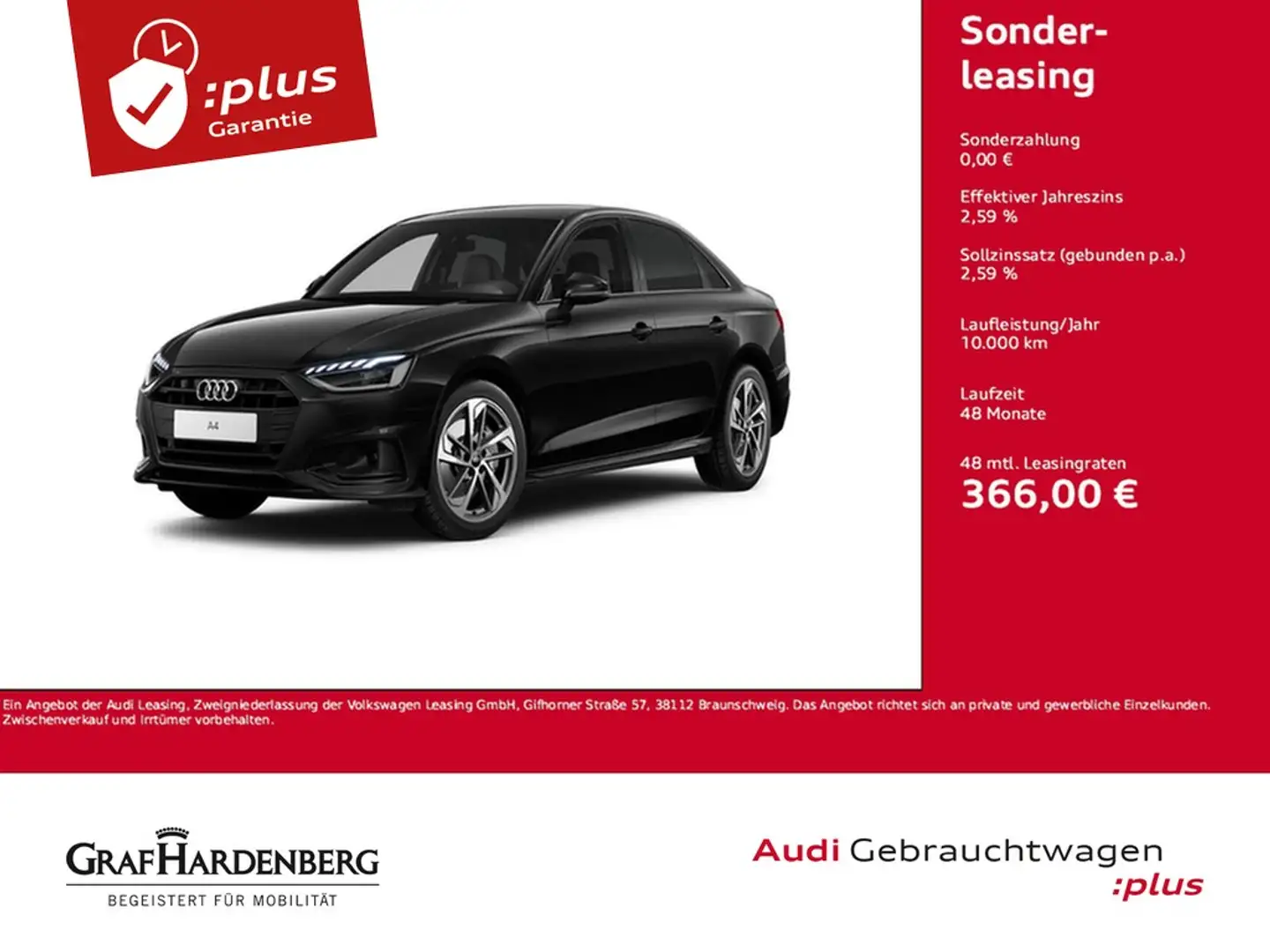 Audi A4 Lim. 40 TFSI . Virt.Cockpit LED Navi Schwarz - 1